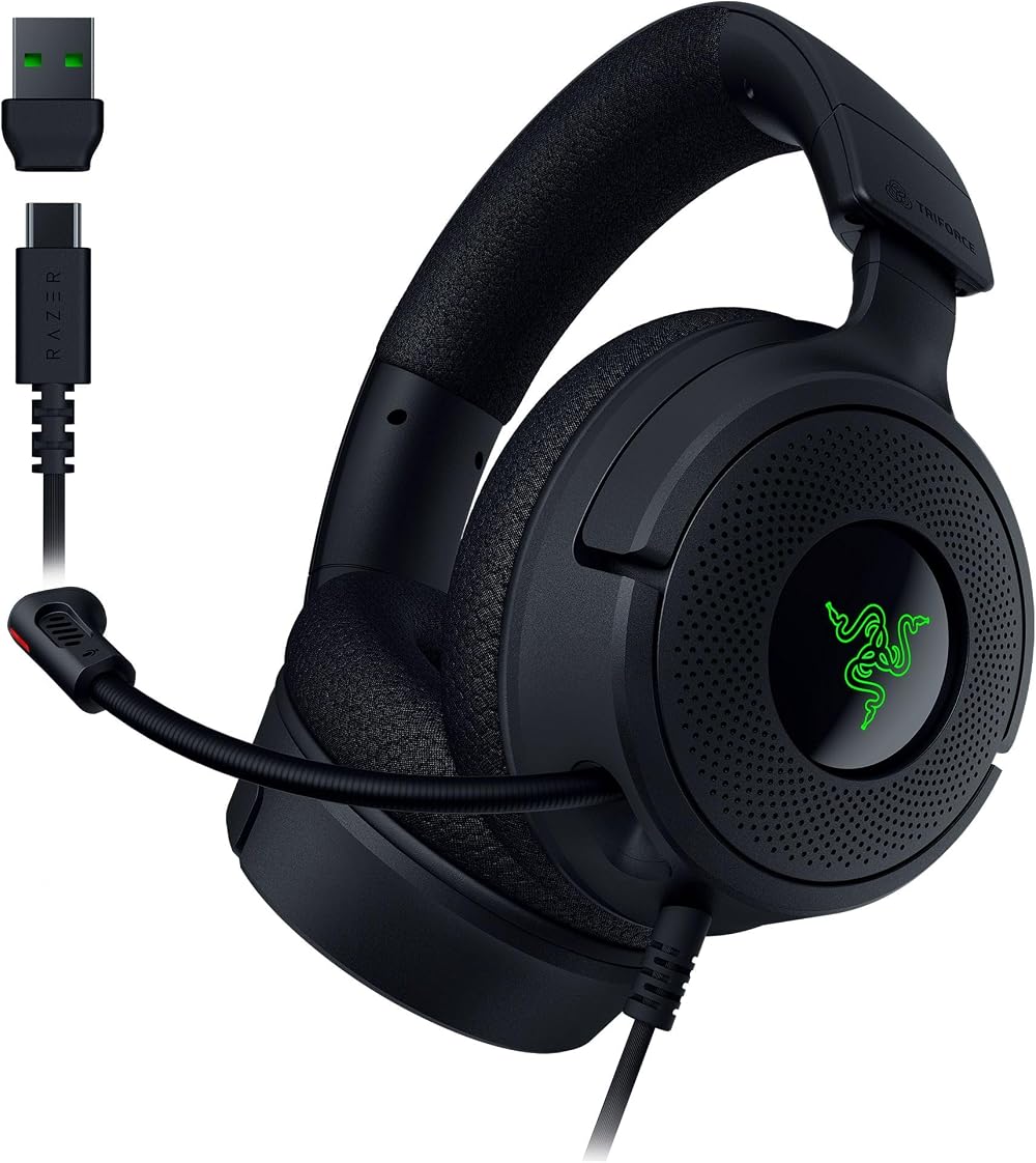 Razer Kraken V4 X Wired PC Gaming Headset TriForce 40mm Drivers