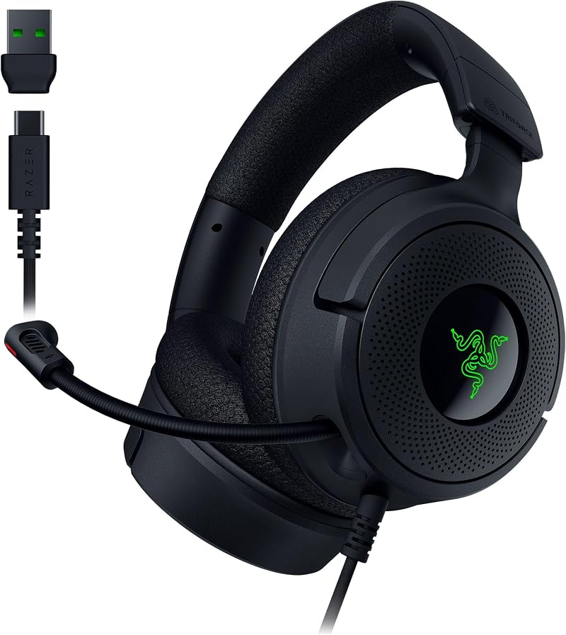 Razer Kraken V4 X Wired PC Gaming Headset TriForce 40mm Drivers