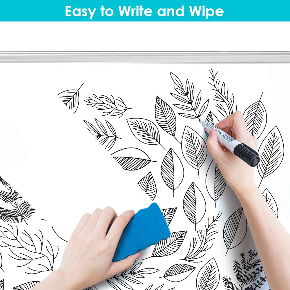 Magnetic Whiteboard 24 x 18 inches Dry Erase Board Wall Mounted White Board Small Hanging Whiteboard : Office Products