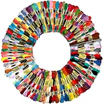100 Skeins Rainbow Color Embroidery Floss Cross Stitch Threads Bracelet