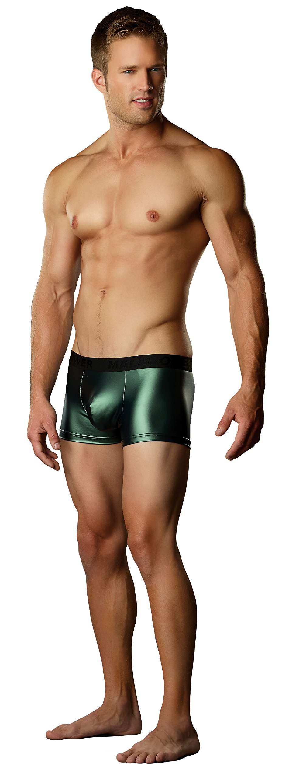 Male Power Small Green Mini Pouch Short
