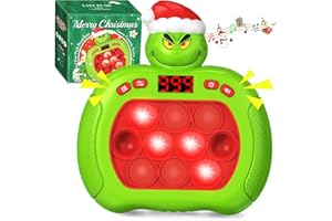 QBVUJ Christmas Pop Light Up Fidget Toys,Christmas Handheld Puzzle Game Sensory Toys,Pop Bubble Up Toys for Kids,Christmas Stocking Stuffers Party Favors Gifts for Boys Girls,Christmas Goodie Bag