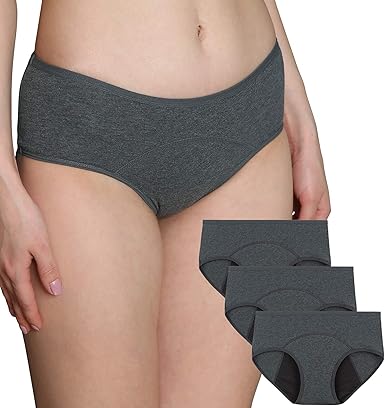 Innersy Perioden Unterwasche Damen Baumwolle Menstruation Unterhosen Postpartum Slips 3er Pack Amazon De Bekleidung