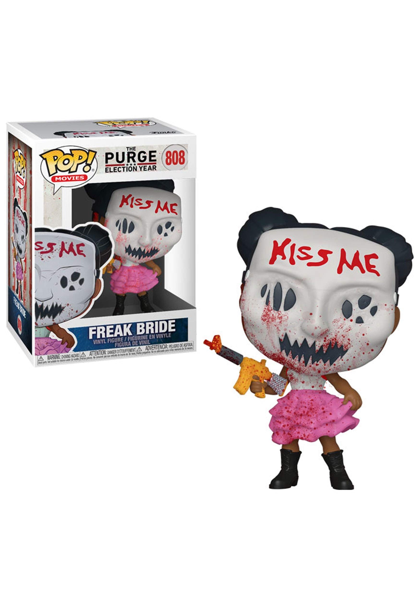 Funko 43454 POP. Vinyl Movies: The Purge-Freak Bride (Election Year) Frk (Ectn Yr) Collectible Figure, Multicolour