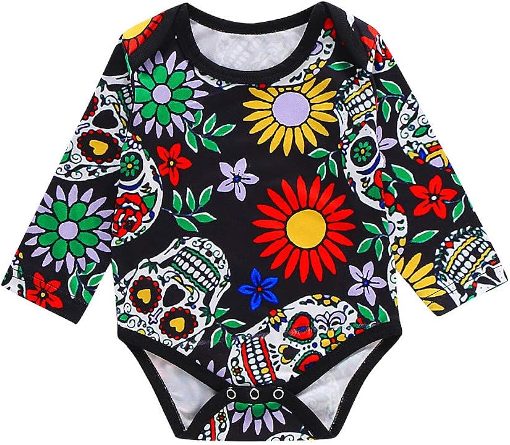 Bebe Sinwasd Halloween Barboteuse Bebe Fille Manches Longue Vetements Bebe Fille Garcon Tetes De Mort Imprimer Barboteuse Mode Grenouillere Barboteuses Bebe Combinaison Pyjama Bebe Puericulture Mansaocatavento Com Br