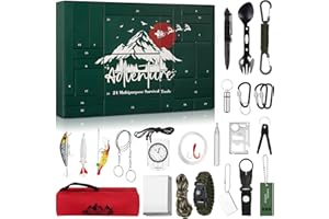 Artmag Survival Kit Advent Calendar - 24 Days Christmas Countdown Calendar with Survival Tool Xmas Surprise Gifts for Men Tee