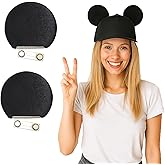 Magnetic Mouse Ears Attach To ANY Hat Mouse Black Ears For Men Women Boys And Girls, Mouse Ears Magnetic Ears For Caps