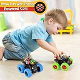 m zimoon Monster Inertia Truck 2 Pack Off Road Vehicles 360° Flip Blue Green view 6