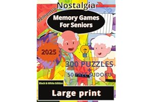 Dementia Memory Games for Seniors: A Large Print Puzzle Activity Book with 300 Exciting Brain Exercise to Increase Cognitive 