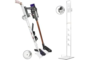 BRIAN & DANY Vacuum Stand for Dyson, Stable Metal Bracket Stand Holder Storage for Dyson V15 V12 V11 V10 V8 V7 V6, White