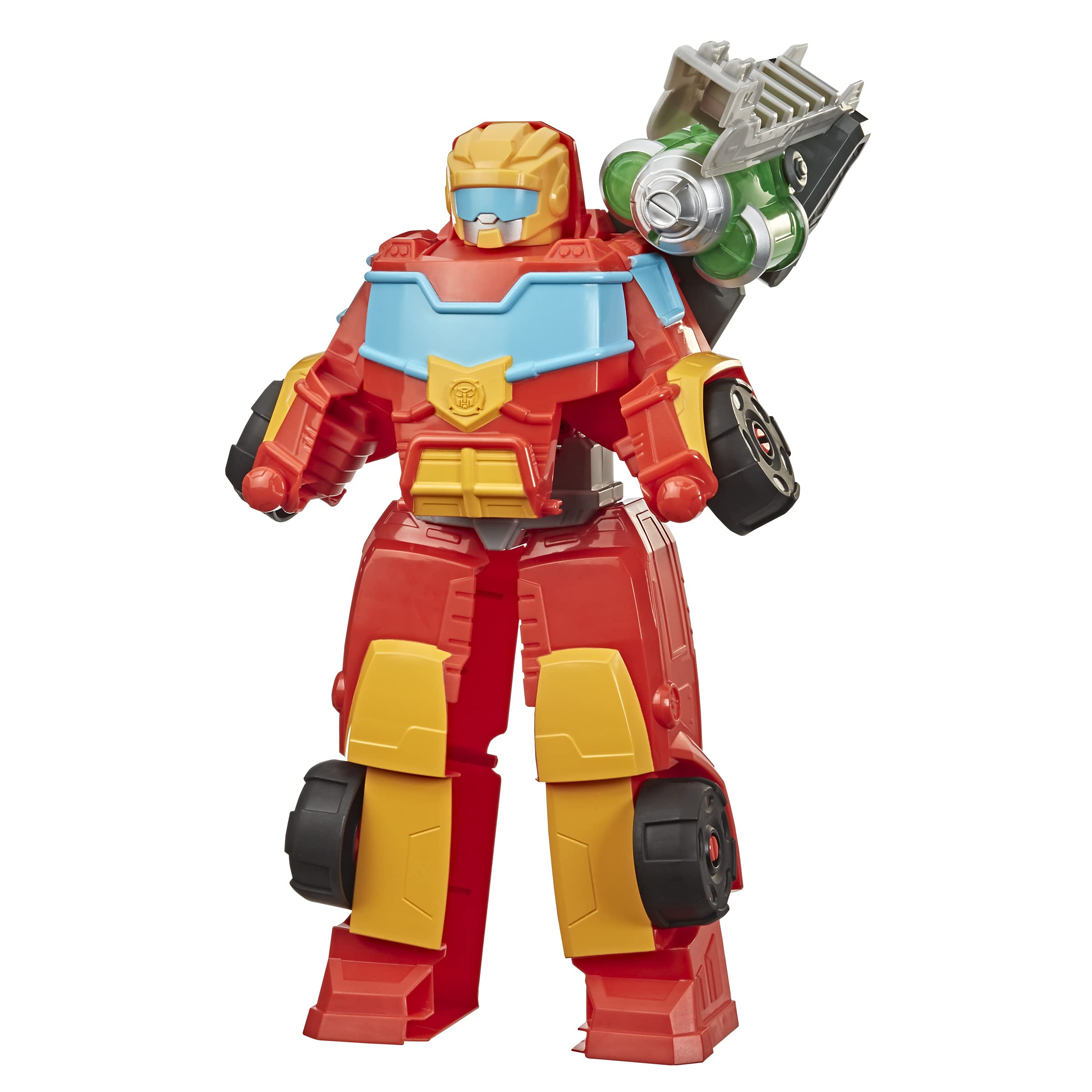 Playskool Heroes Transformers Rescue Bots Academy Rescue Power Hot Shot Converting Toy Robot, 14-Inch Collectible Action Figure Toy for Kids Ages 3 and Up