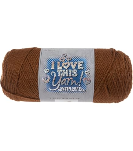 I Love This Cotton! Brown #20 Yarn - 3.5 Oz, 180 Yards Medium Weight Cotton Yarn