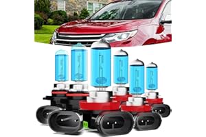 TTDBDAN Halogen Headlights Fit for Chevrolet Chevy Equinox 2010-2018 Headlight Bulbs,9005/HB3/H10 High Beams+ H11/H8/H9 Low Beams+ h11 Fog Lights Bright Front Lights,Plug And Play,Pack of 6