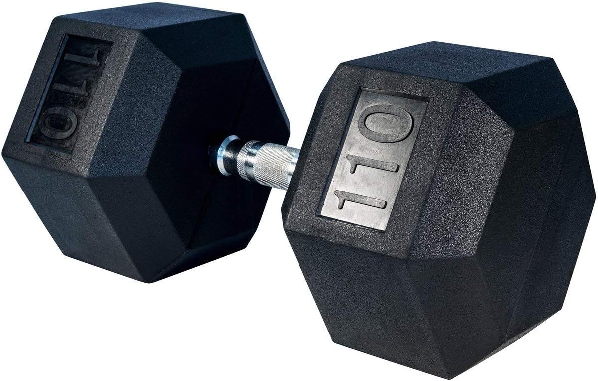 DWC Hex Dumbbells (Pairs), Rubber Coated for Crossfit, Personal Training, Commercial and Personal Training Gyms, (3-120lb Pairs)