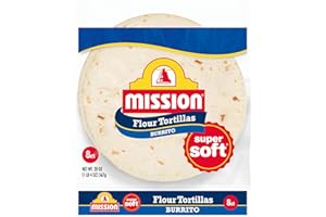 MISSION FOODS Mission Burrito Flour Tortillas, Large Size, 8 Count, Trans Fat Free