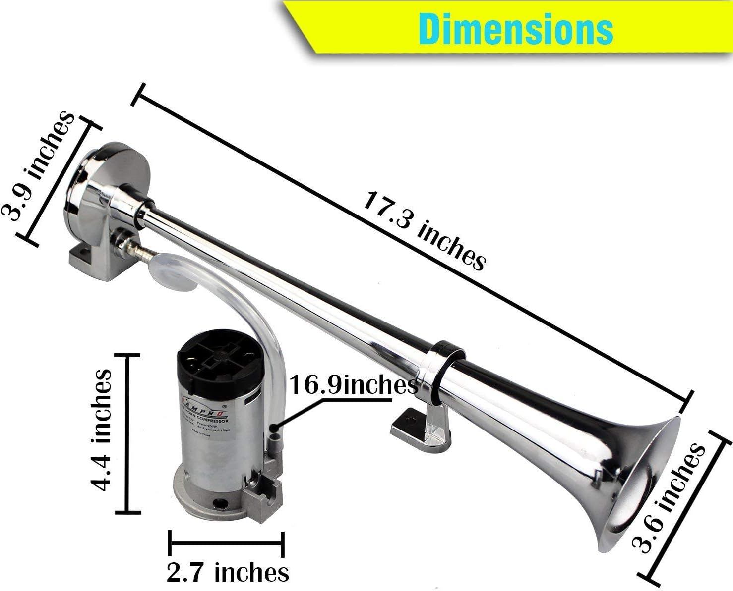 GAMPRO 12V 150db Air Horn - Image 4