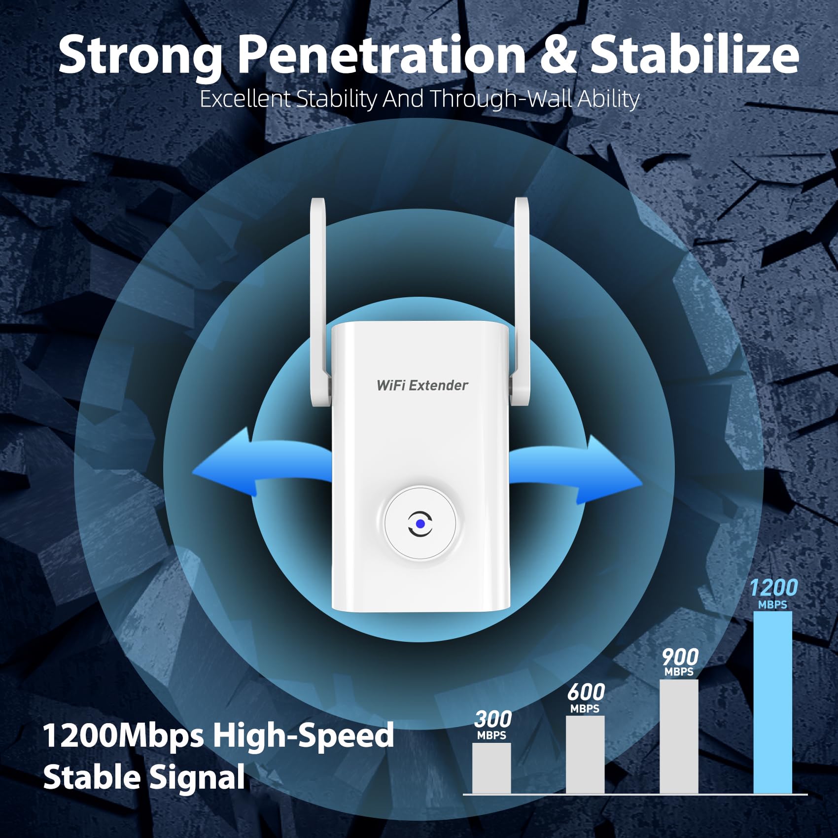 2024 WiFi Extender, 2.4G/5G WiFi Extenders Signal Booster for Home Covers Up to 9800 Sq. Ft and 40 Devices, 4.5X Faster Dual Band WiFi Booster and Signal Amplifier
