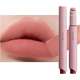 Joocyee Velvet Rouge Matte Lipstick Pencil Lightweight Grey Pink | Non-Sticky, Long Lasting, High Pigment, Lip Color, Neutral Tone, Waterproof, Buildable Coverage