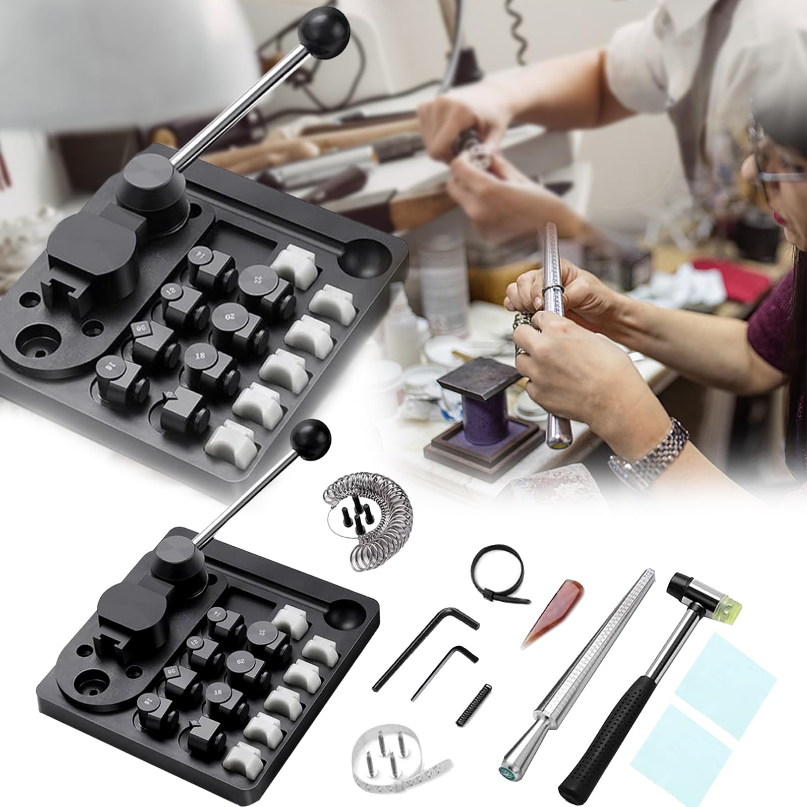 Aisny Ring Bending Machine - Make Rings Yourself Earring & Jewelry Making Set for 12-22mm
