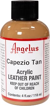 Angelus Leather Paint 4 Oz Capezio Tan - Flexible Non-Toxic Water-Based