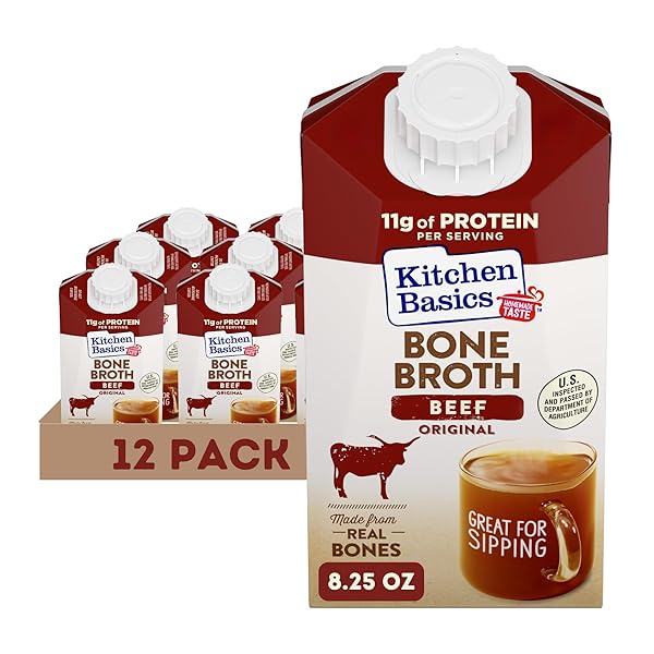 KITCHEN BASICS® BEEF BONE BROTH, 8.25 OZ. (PACK OF 12)