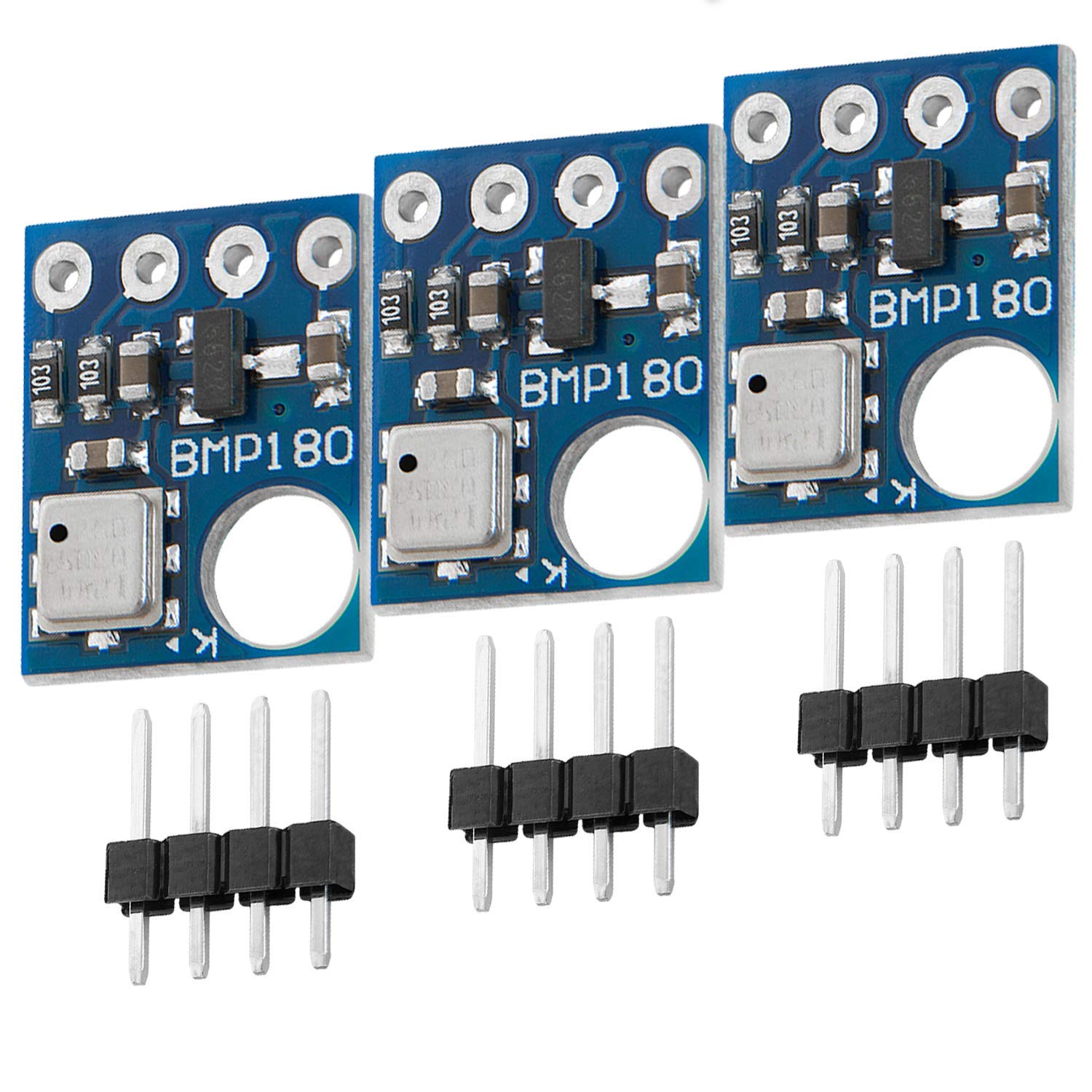AZDelivery 3 x GY-68 BMP180 Digital Barometric Pressure Temperature and Altitude Sensor Module Board compatible with Arduino and Raspberry Pi including E-Book!