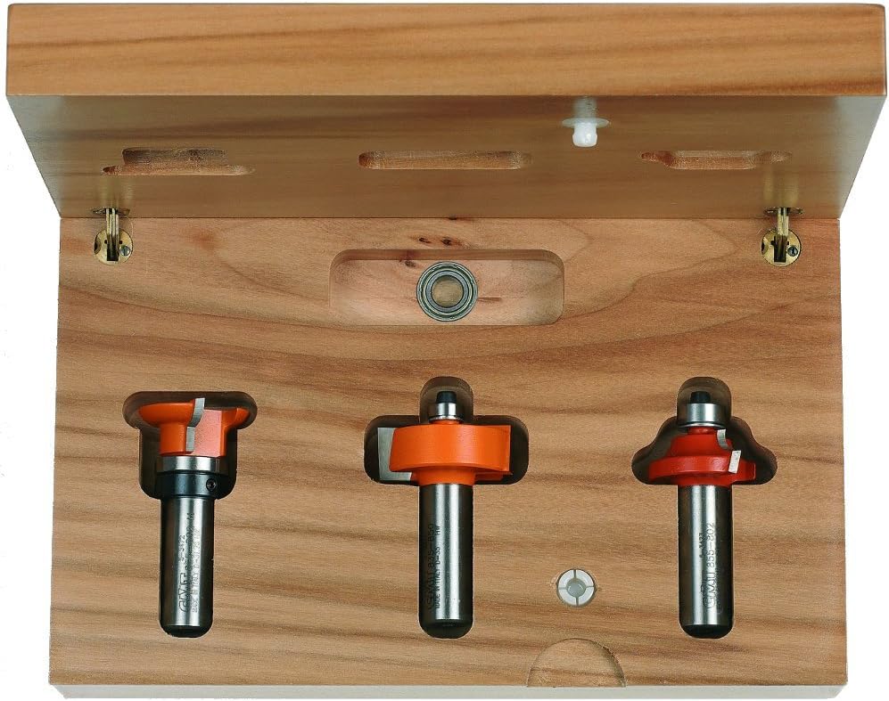 CMT 800.525.11 3-Piece Divided Light Door Set, 1/2-Inch Shank