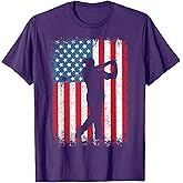 American Flag Golf Shirt USA Flag Men Boys Women Girls Kids T-Shirt