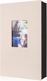 Benjia Photo Album 6x4 Slip In Linen 300 Pockets Landscape Only Beige