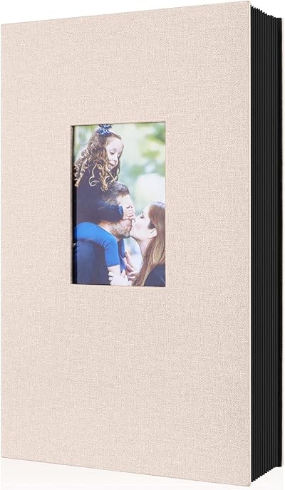 Benjia Photo Album 6x4 Slip In Linen 300 Pockets Landscape Only Beige