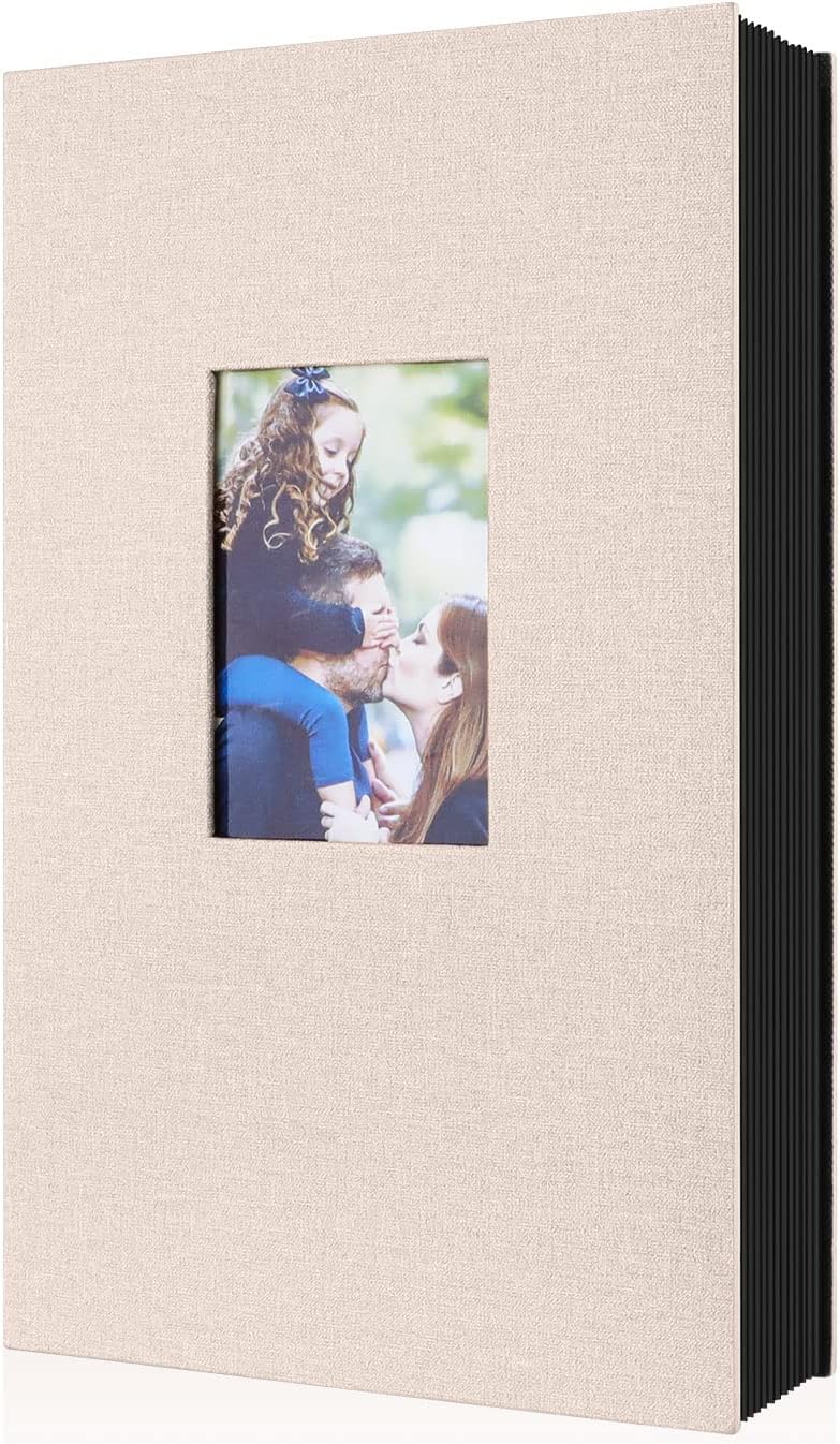 Benjia Photo Album 6x4 Slip In Linen 300 Pockets Landscape Only Beige