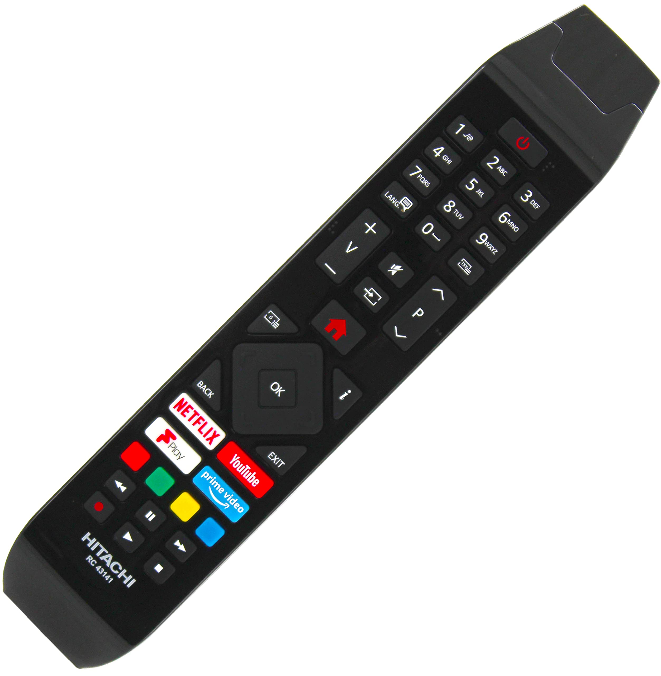 121AV Original RC43141 Replacement TV Remote Control for Hitachi 30101754 RC43141P Smart LED TVs