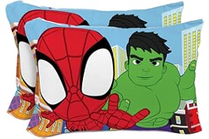 Sunny Side Up Marvel Spidey & His Amazing Friends 2 Pack Reversible Pillowcases - Double Sided Pillow Covers Features Spiderman, Ghost Spider & Miles Morales, Kids Super Soft Superhero Bedding