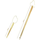 Torah Book Scalable Extendable Hand Pointer with Pocket Clip 14 CM Scalable to 27 CM Plus Steel Bead Chain Great Bar Bat Mitzvah Gift (Gold)