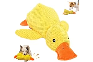 GENERIC Mellow Dog Calming Duck, 2025 New Yellow Duck Dog Toy, The Mellow Ducks Calming Pillow, Dogs Ducks Toy with Quacking Sound for Indoor Dogs (Yellow)