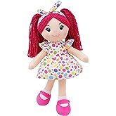 June Garden 18" Snuggle Cuties Sophie - Soft Cuddly Plush Doll Gift for Girls - Huggable Rag Doll - Pink L