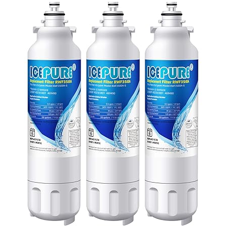 Icepure nevera filtro de agua de repuesto compatible con lg-lt800p ...