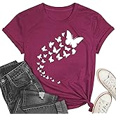 Hummingbird Shirt for Women-Cat Shirts Butterfly Tee Cute Animals Lover Flower Graphic Short Sleeve Tops
