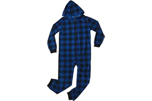 PRINCE OF SLEEP Hooded Jumpsuit Pajamas for Boys One Piece Winter PJs with Hood