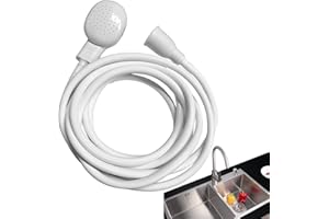 LIXIONGBAO 16.4FT Sink Spray Hose,Portable Sink Hose Faucet Sprayer, Shampoo Sprayer Handheld Faucet Shower Head Spray for Bathing Baby,Pets,Washing Hair,Rinsing Vegetables