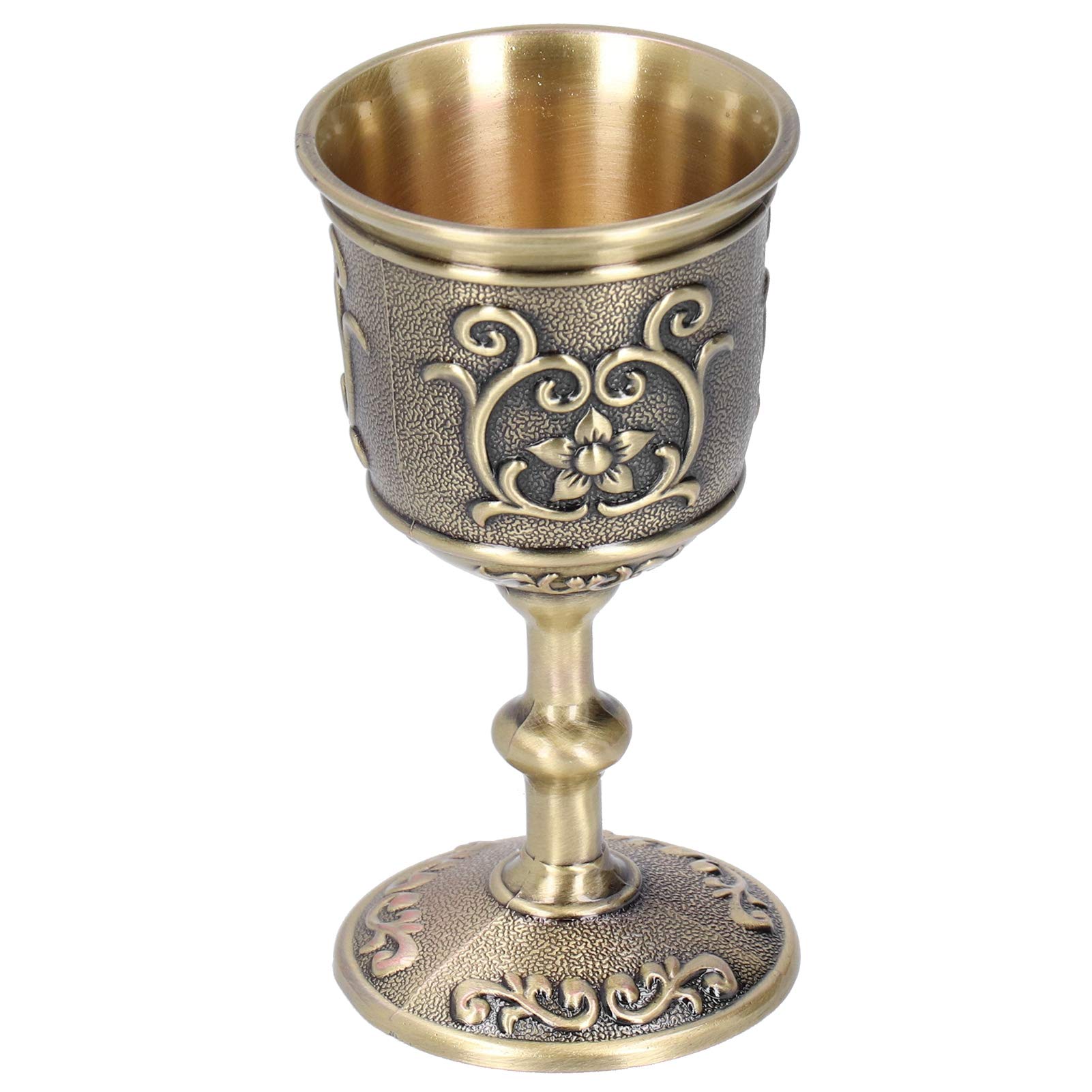 Wine Glass, Embossed Decorative Exquisite King's Royal Chalice Cup, for Wine Whiskey(Large)