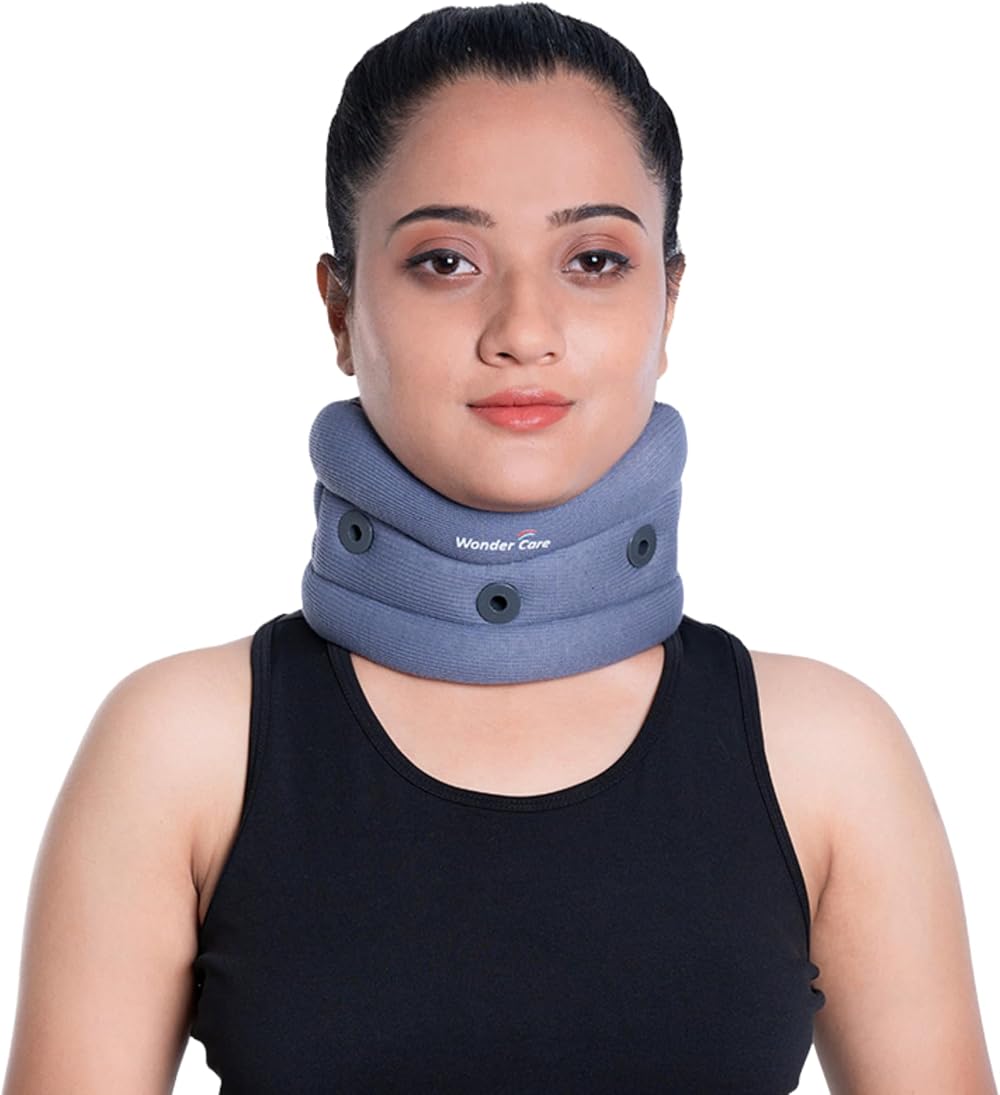 Wonder Care Soft Neck Brace Cervical Collar Grey Small for Neck Support