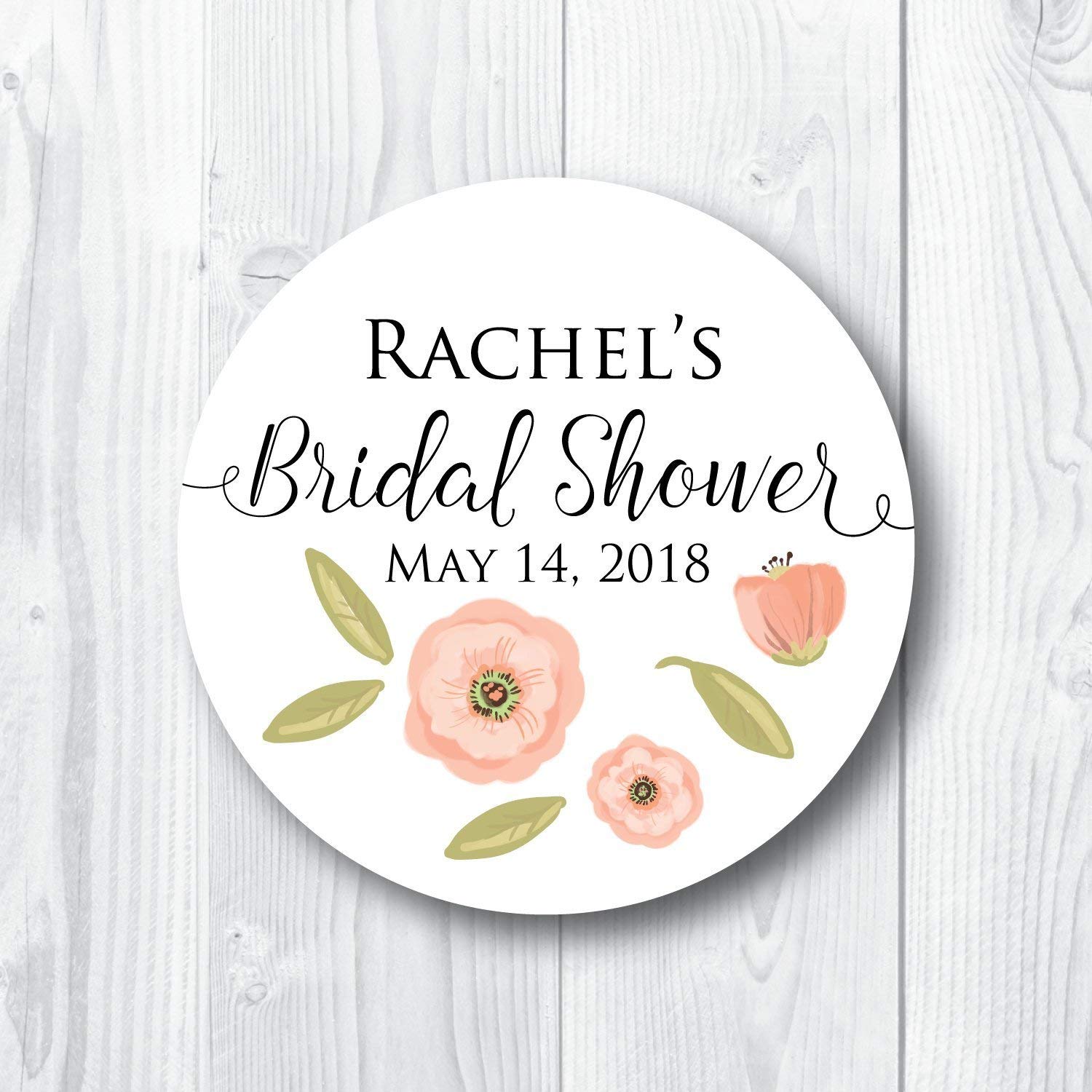Bridal Shower Favor Labels Handmade