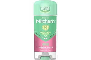 Mitchum Women Gel Antiperspirant Deodorant, Powder Fresh, 3.4oz.