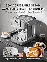 SUMSATY Espresso Machine 20 Bar With Milk