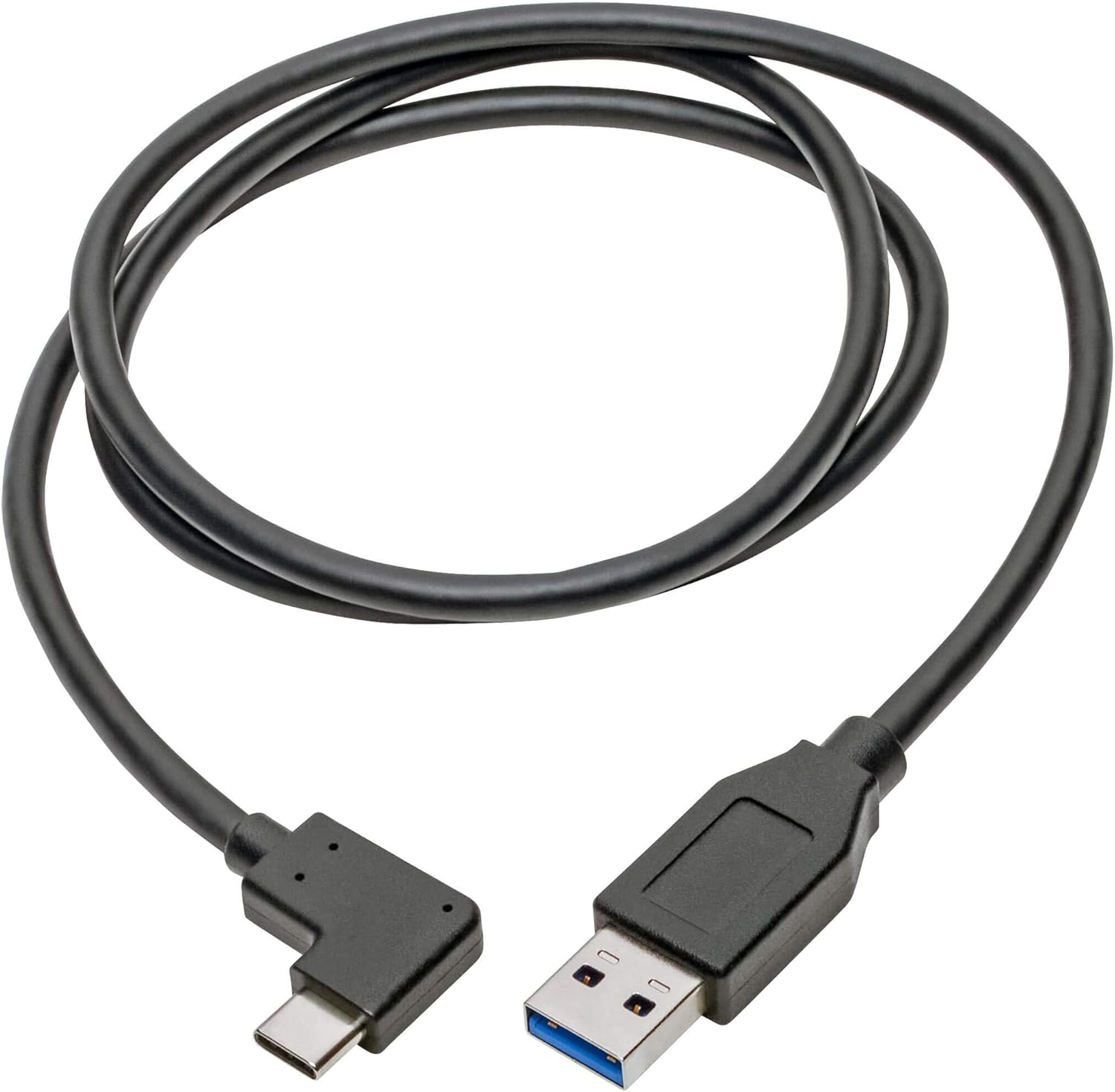Tripp Lite USB 3.1 Gen 1 Cable 5 Gbps USB-C to USB-A Right Angle Type C, Thunderbolt 3, (M/M), 0.91 m (U428-003-CRA) - Image 3