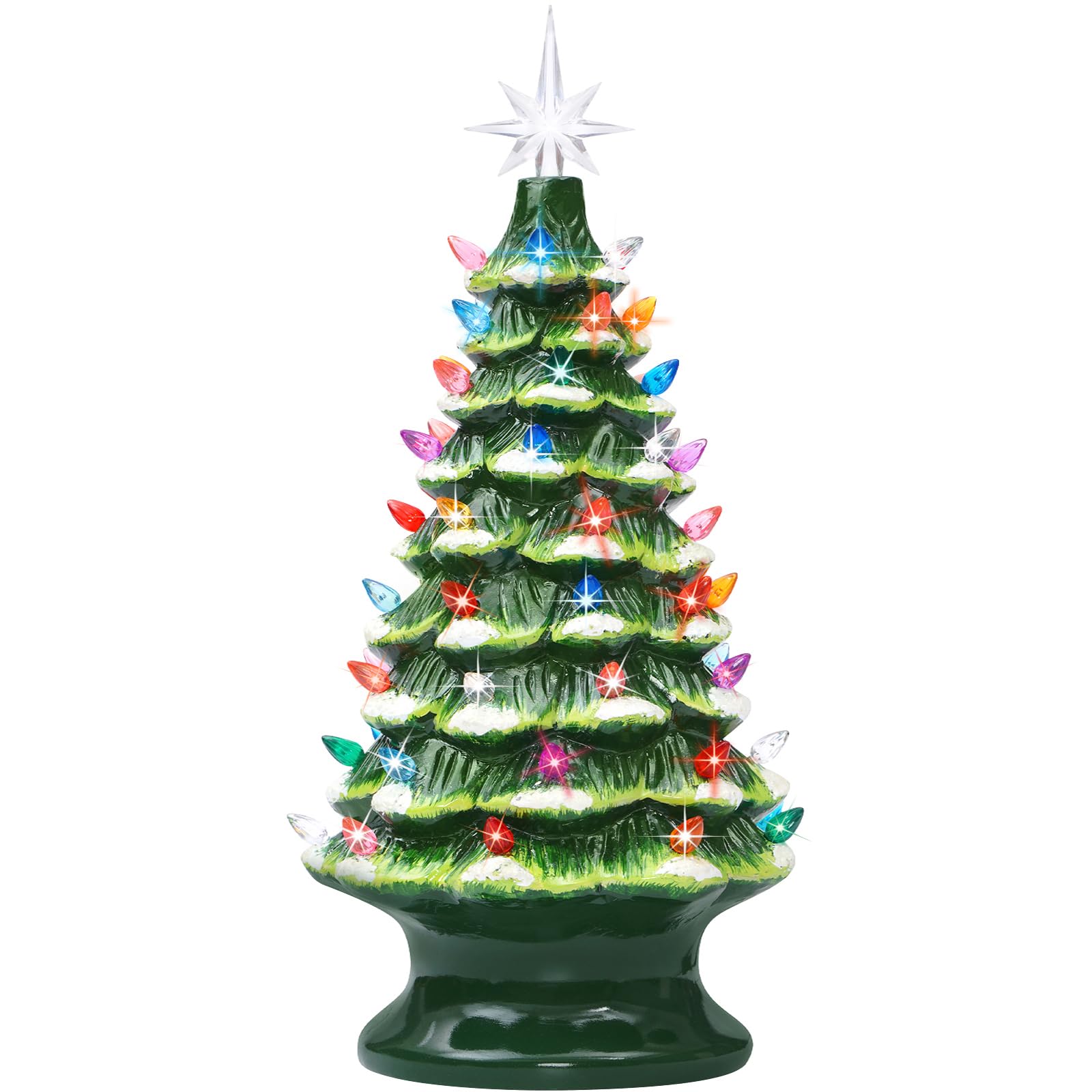 Photo 1 of *************MISSING THE STAR ON TOP***********
Lakumu 16.5" Table Top Christmas Tree, Hand Painted Resin Christmas Tree with Lights, Pre-lit Xmas Tree Decor Lighted Tabletop Decoration with Multicolored LED Bulbs, Ceramic-Like Finish