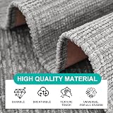 SHANNA Soft Chenille Sofa Cover 1/2/3/4 Seater Grey 70x150cm view 5