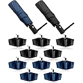 Wesiti 10 Pack Rain Umbrellas Bulk Automatic Open Close Collapsible Umbrella for Men Women