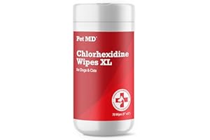 Pet MD XL Topical Wipes with Aloe for Dogs and Cats - Topical Wipes for Cleansing of Skin and Coat for Pets - 70 XL Wipes